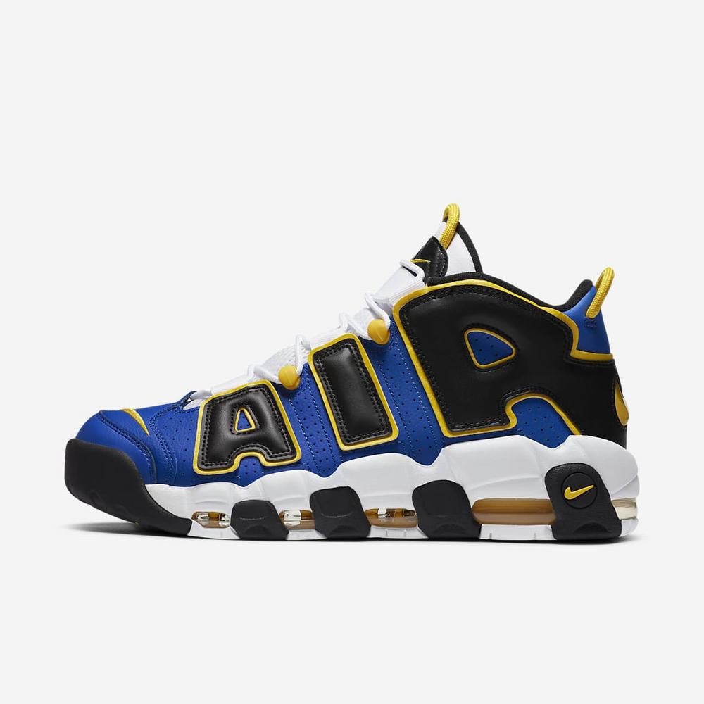 Sneakers Nike Air More Uptempo Bleu 8612-904 Game Royal/Black/White/Speed Yellow Homme | LTX-54632989